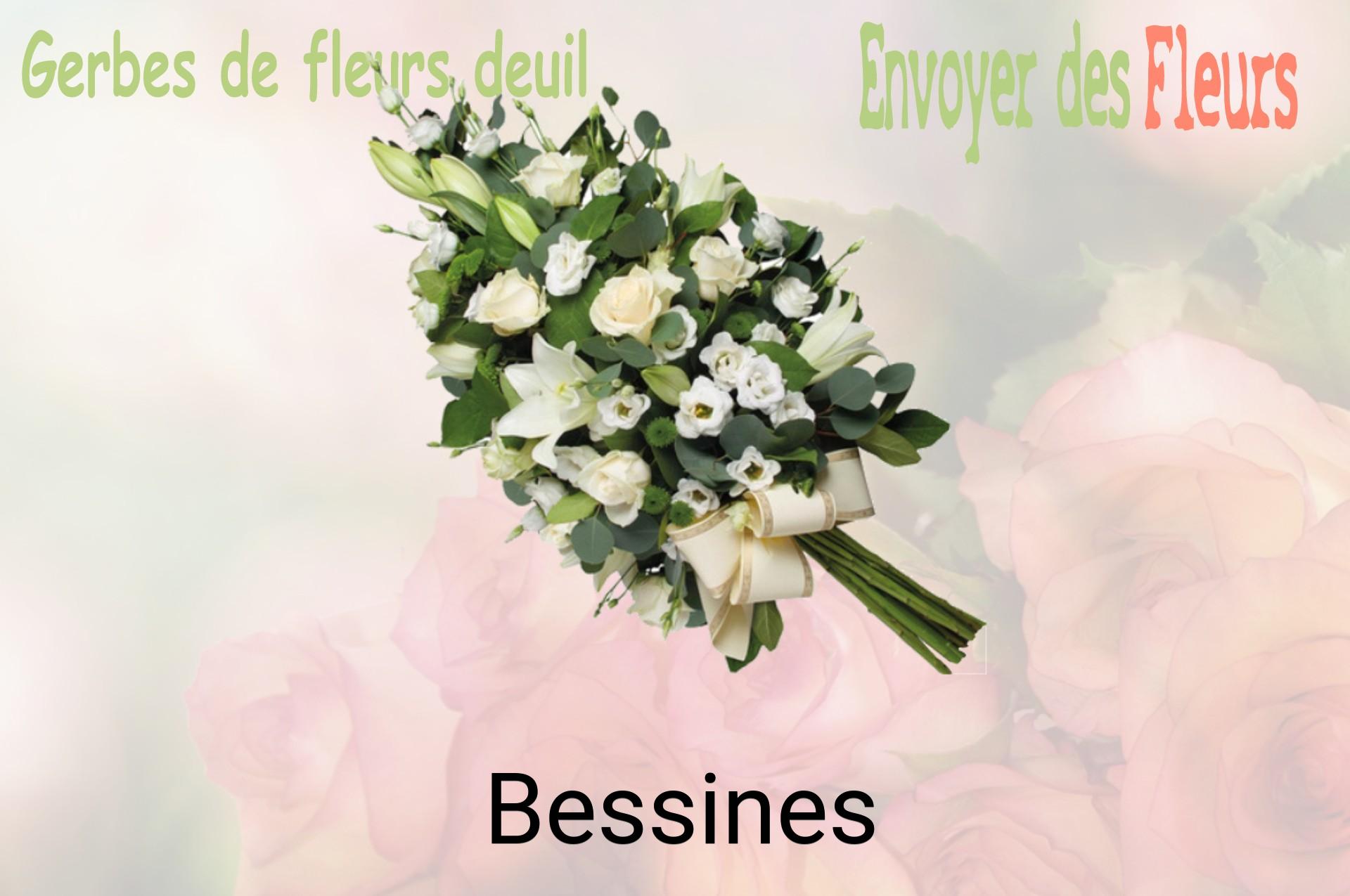 Gerbe de fleurs de deuil livrée à Bessines